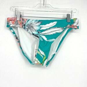 Trina Turk Swim Suit Bottoms Womens 12‎ Blue Floral Hawaiian Tropical Resort